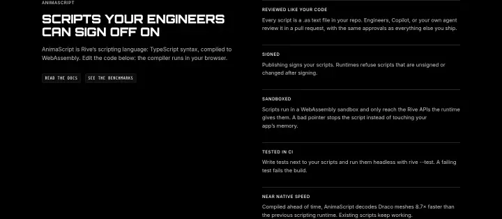 Scripts your engineers can sign off on on Rive