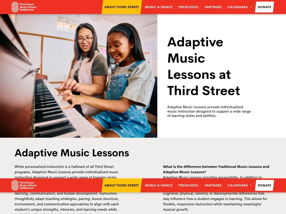Third Street Music School Settlement — Services