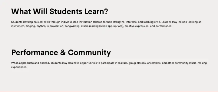 What Will Students Learn? on Third Street Music School Settlement