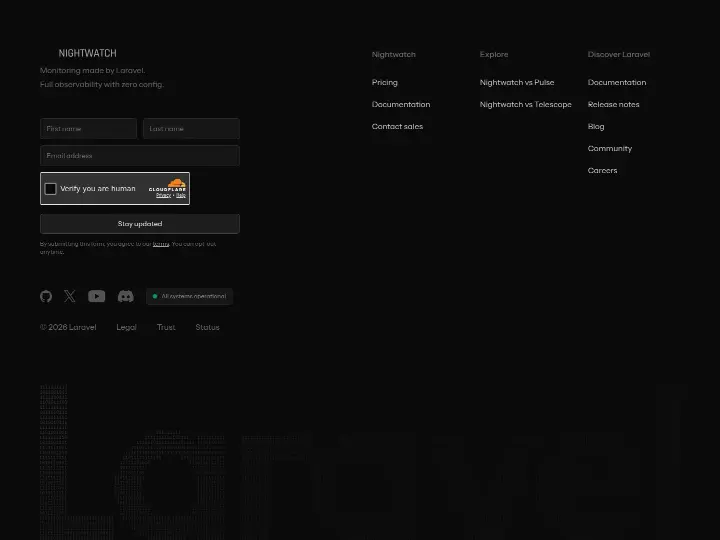 Footer on Laravel