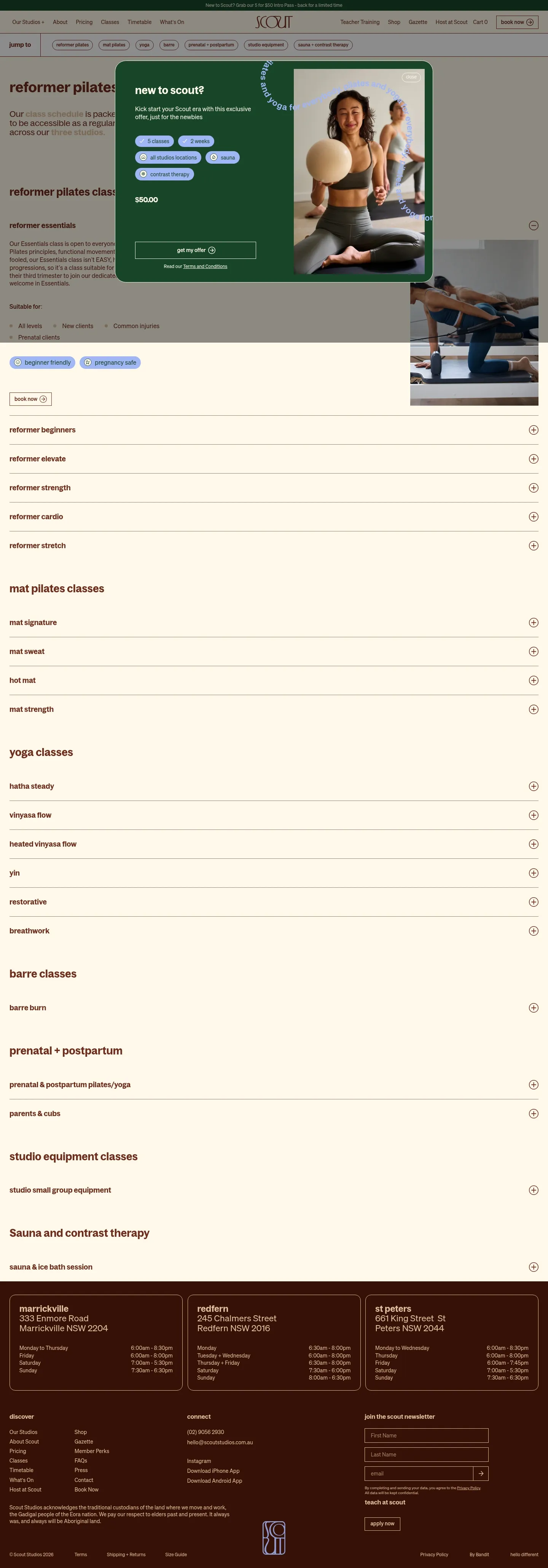 Screenshot of Scout Studios at desktop width