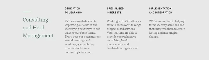 Consulting and Herd Management on Valley Veterinary Clinic