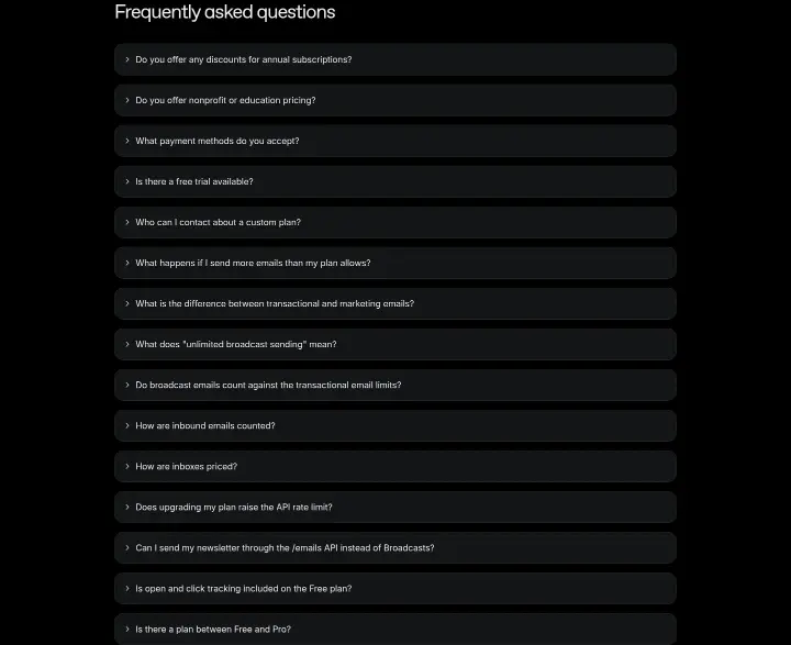 Frequently asked questions on Resend