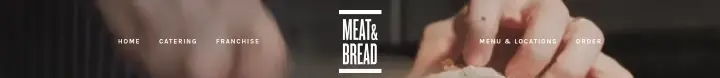 Navigation on Meat & Bread