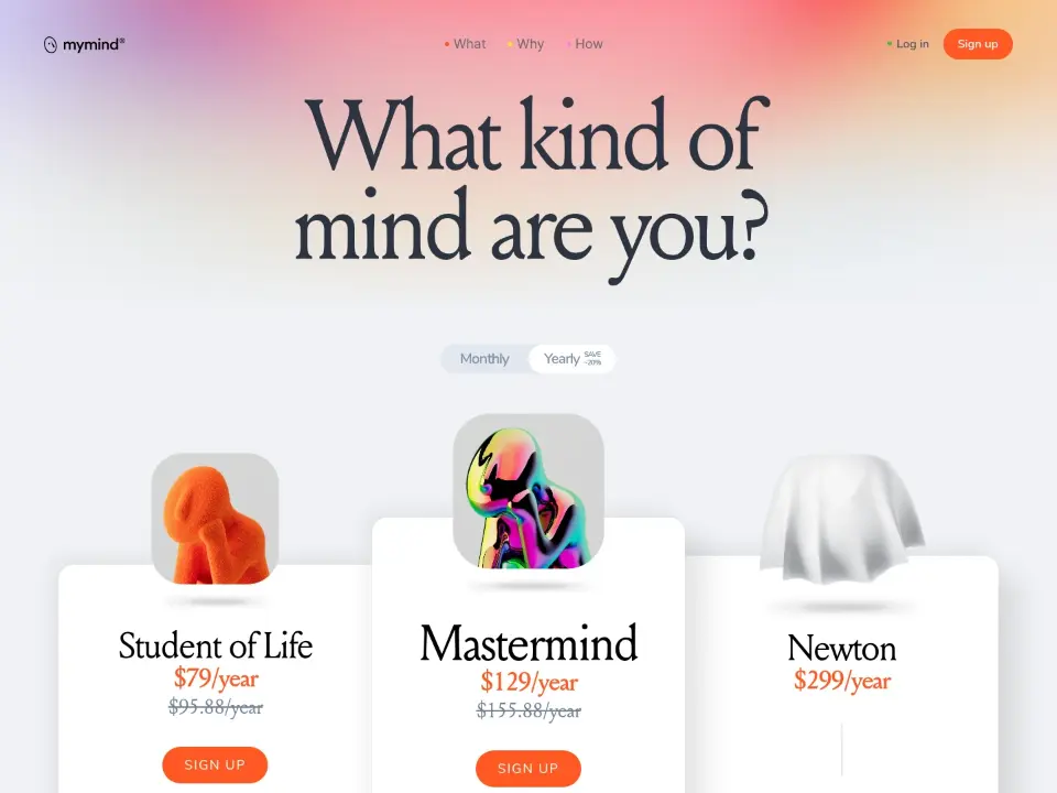 mymind — Pricing