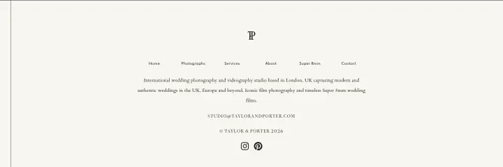 Footer on Taylor & Porter