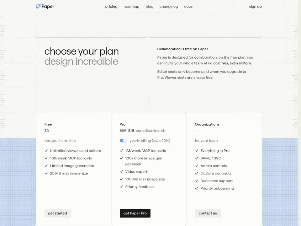 Paper — Pricing