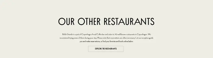 Our Other Restaurants on Hotel Bella Grande