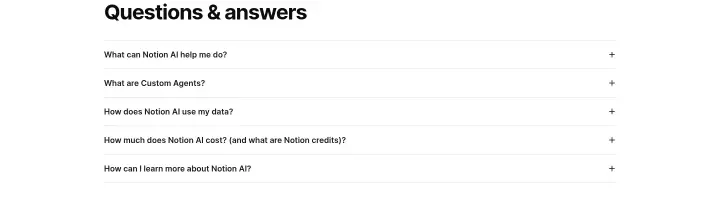 Questions & answers on Notion