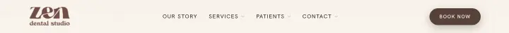 Navigation on Zen Dental Studio