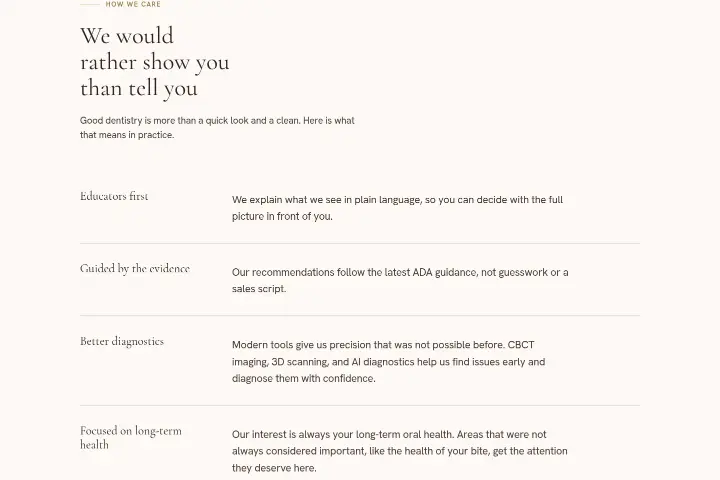 We would rather show you than tell you on Zen Dental Studio