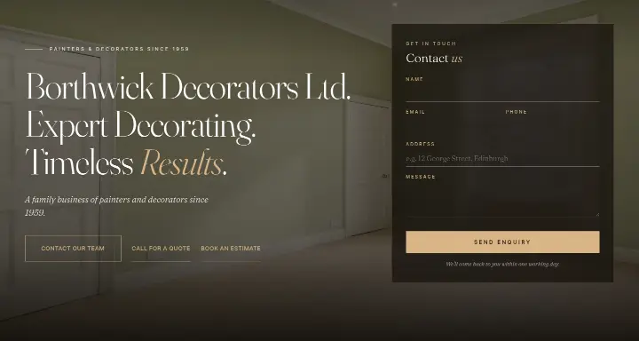 Contact on Borthwick Decorators
