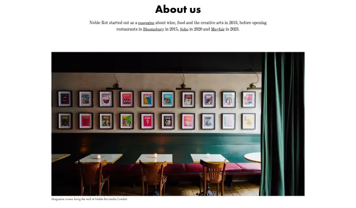 About us on Noble Rot