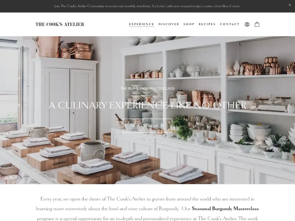 The Cook's Atelier — Services