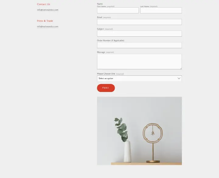 Contact us on Native & Co