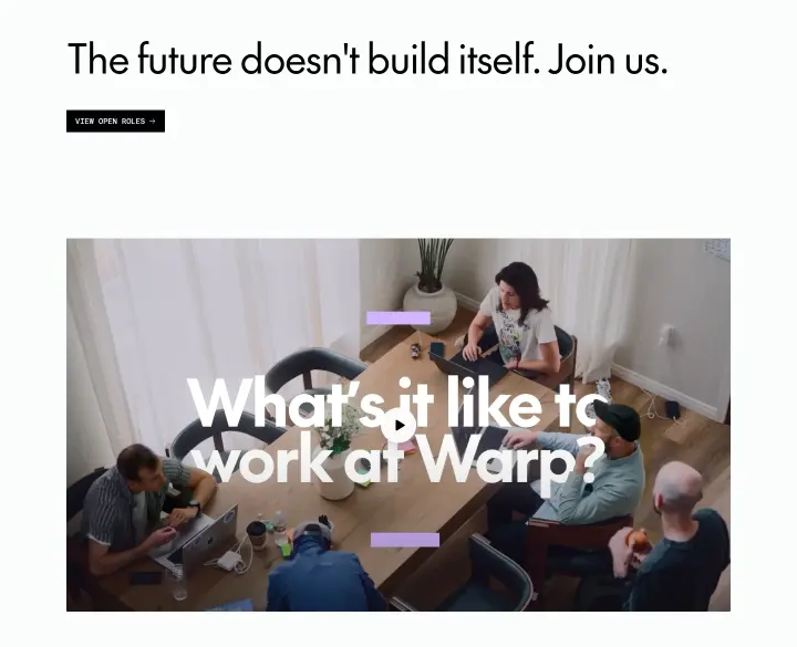 The future doesn't build itself. Join us on Warp