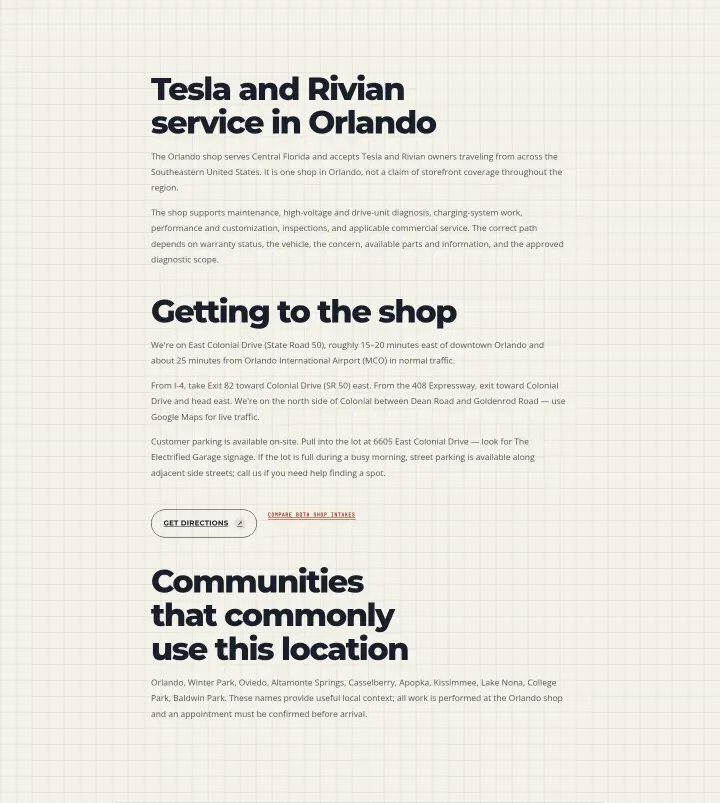 Tesla and Rivian service in Orlando on The Electrified Garage
