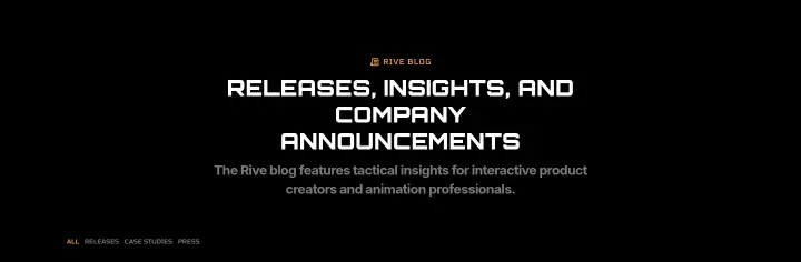 Releases, insights, and company announcements on Rive