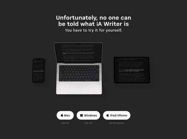 Unfortunately, no one can be told what iA… on iA