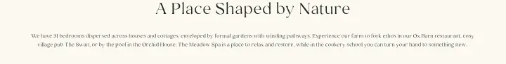A Place Shaped by Nature on Thyme