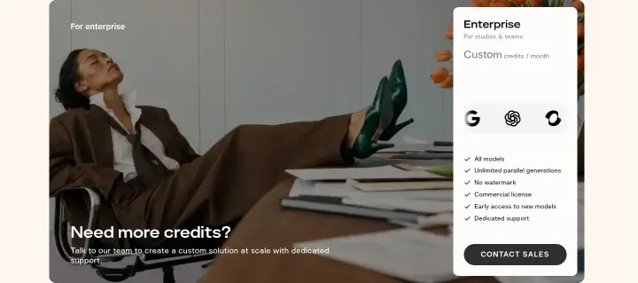 Need more credits? on Pika