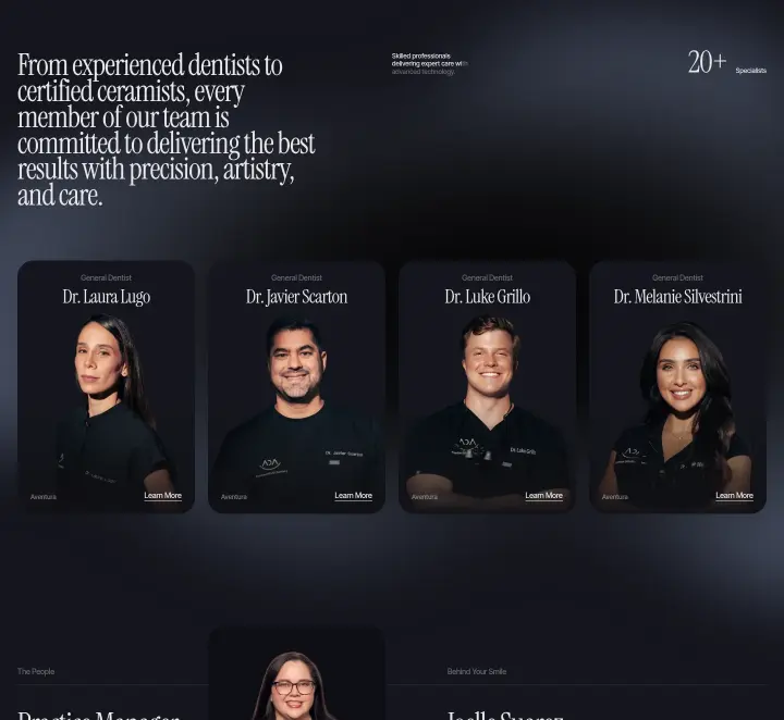 Content on Aventura Dental Arts