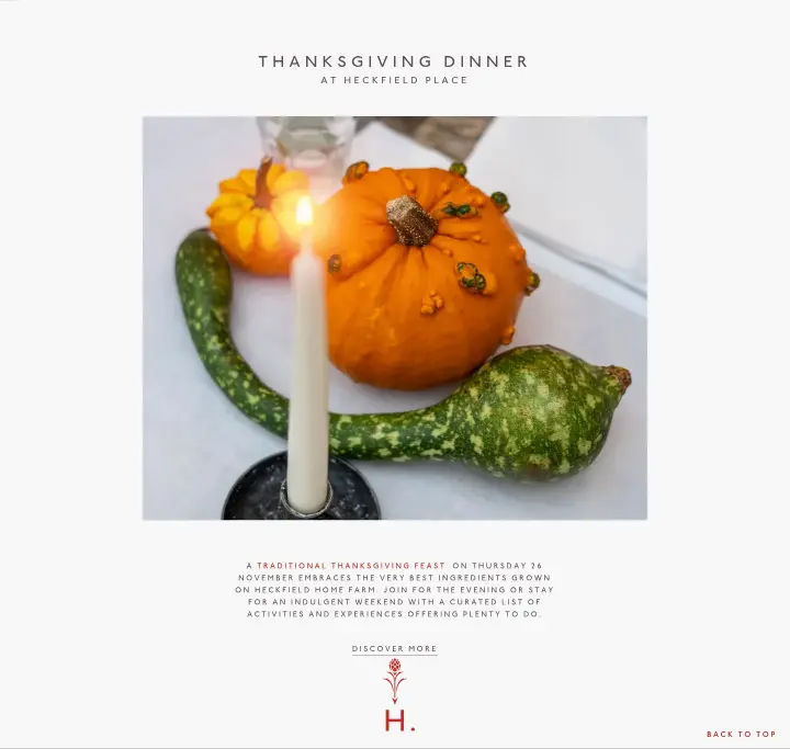 Thanksgiving Dinner on Heckfield Place