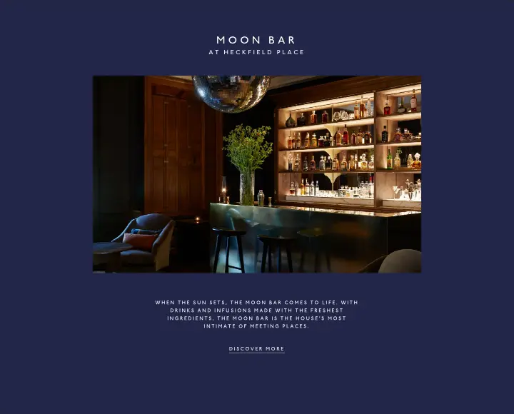 Moon bar on Heckfield Place