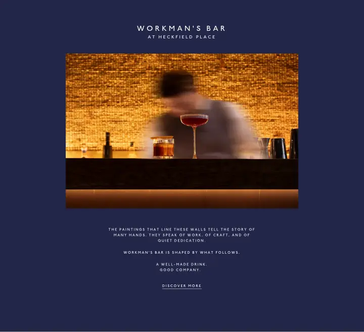 Workman's bar on Heckfield Place
