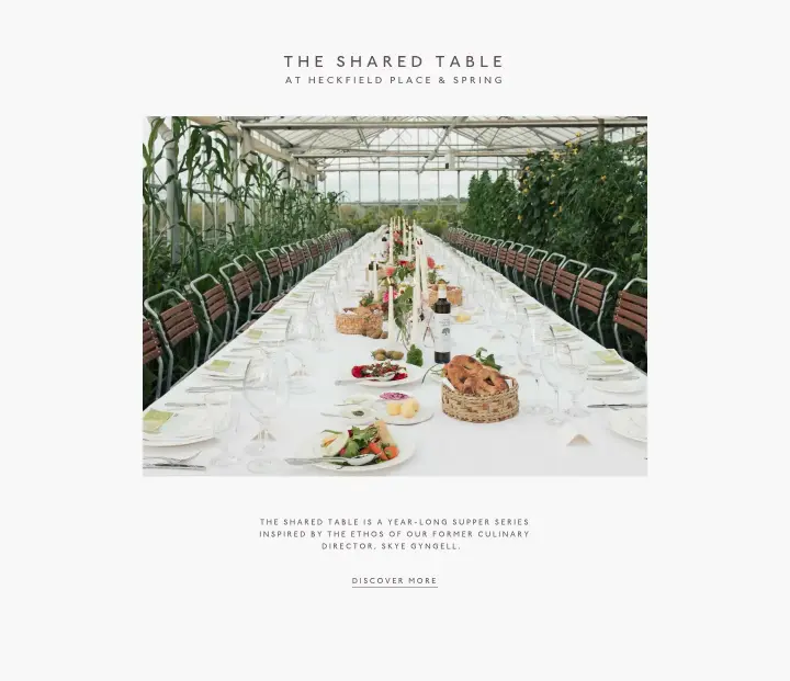 The Shared Table on Heckfield Place