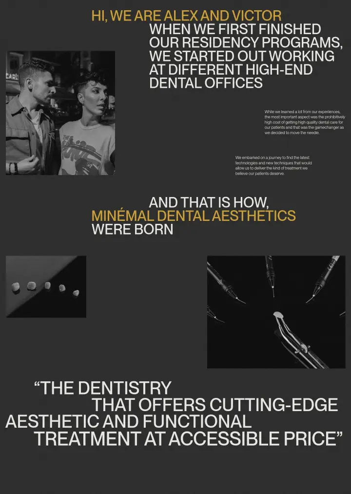 treatment at accessible price” on Minémal Dental Aesthetics