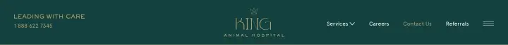 Navigation on King Animal Hospital