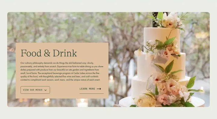 Food & Drink on Cedar Lakes Estate
