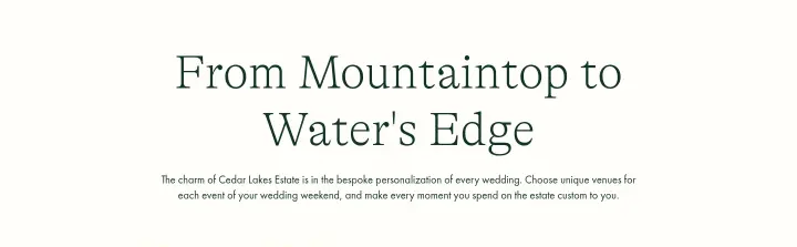 From Mountaintop to Water's Edge on Cedar Lakes Estate