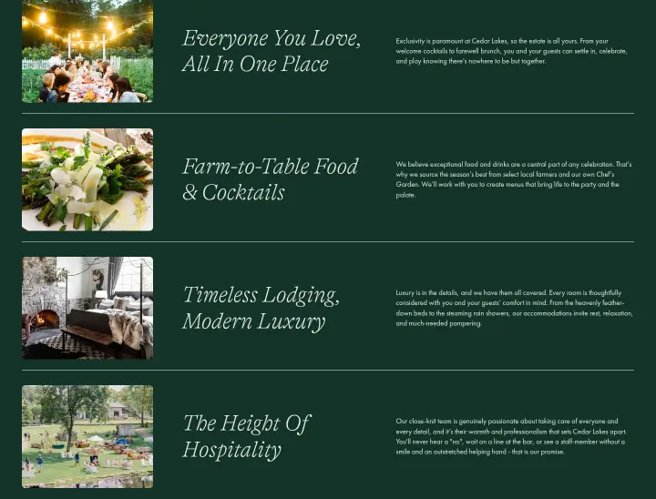 Everyone You Love, All In One Place on Cedar Lakes Estate