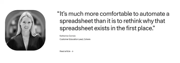 It’s much more comfortable to automate a… on Cohere