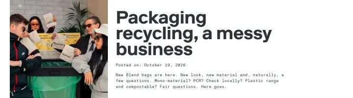 Packaging recycling, a messy business on Single O
