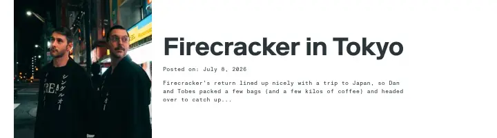 Firecracker in Tokyo on Single O