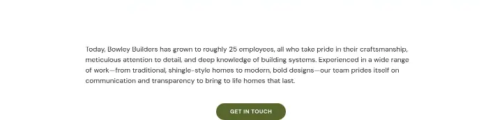 Call to action on Bowley Builders