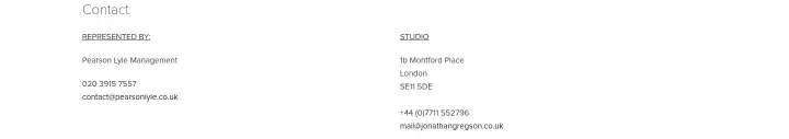 Contact on Jonathan Gregson