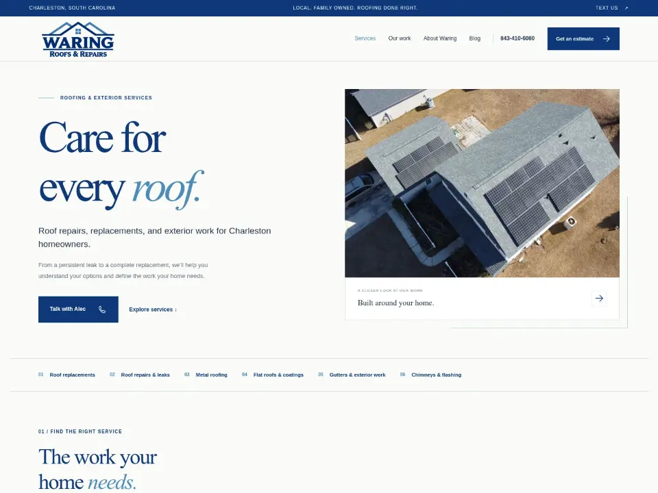 Waring Roofs & Repairs — Services