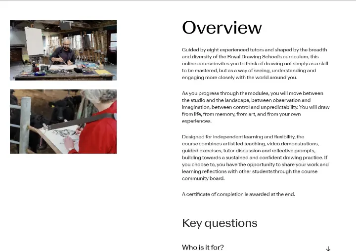Overview on Royal Drawing School