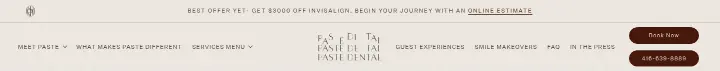 Navigation on Paste Dental
