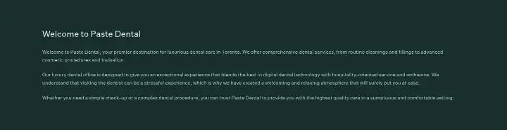 Welcome to Paste Dental on Paste Dental