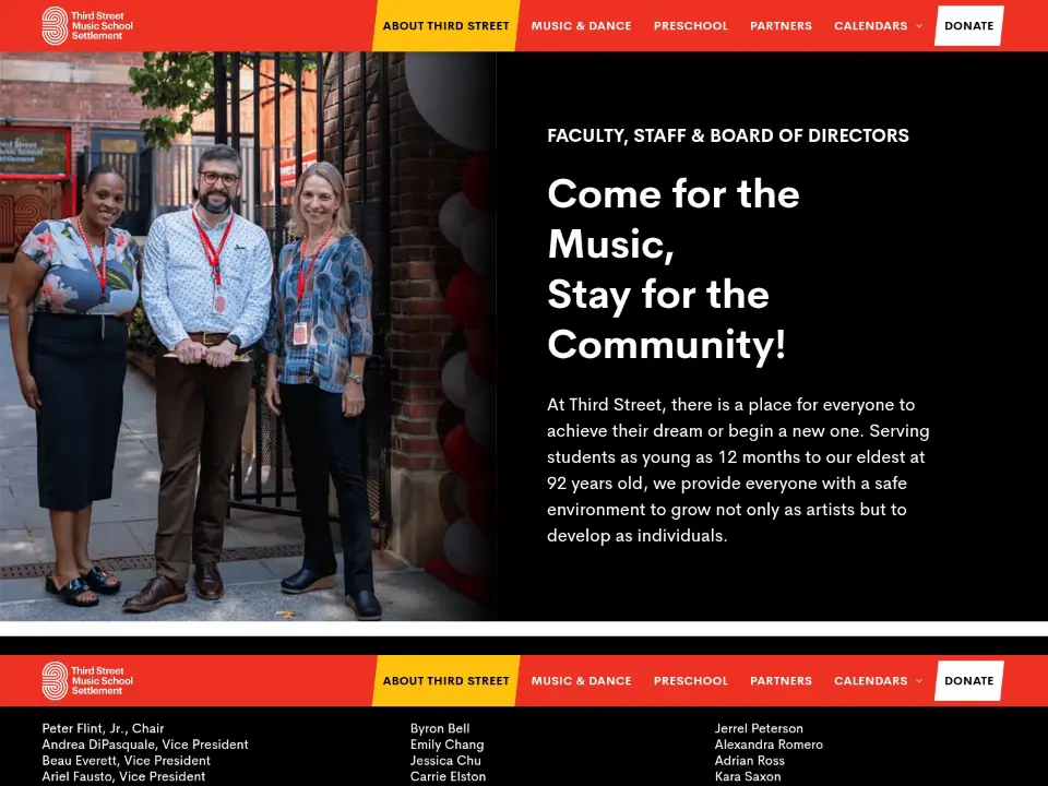 Third Street Music School Settlement — About
