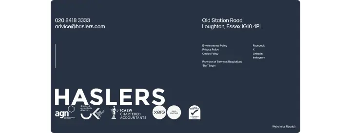 Footer on Haslers