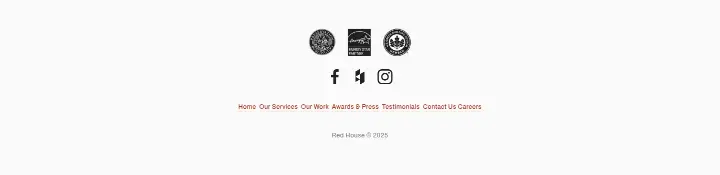 Footer on Red House Building