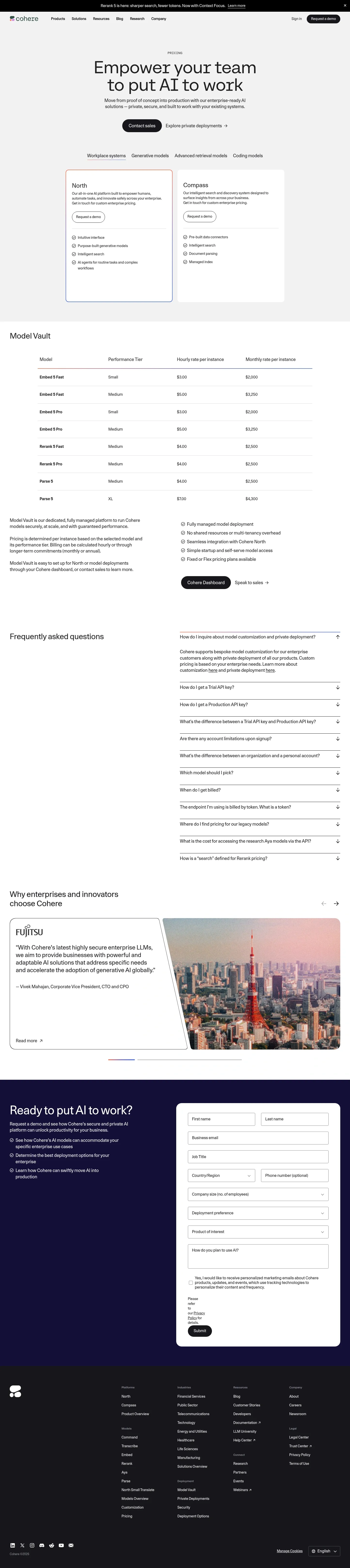 Screenshot of Cohere at desktop width