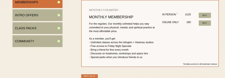 Monthly Membership on Samya Studios