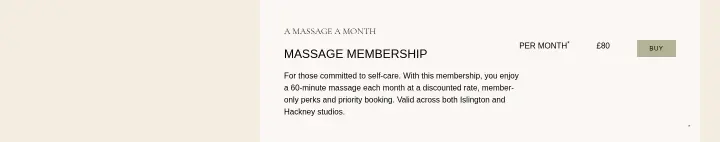 Massage Membership on Samya Studios